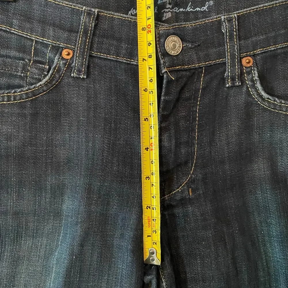 7 for all Mankind Dojo Capri Jeans Y2K Dark Wash Low Rise Retro Women's size 28
